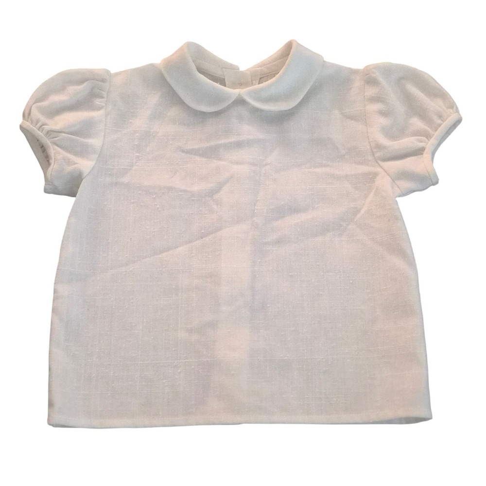 Sylvia Whyte I. Magnin Vintage White Peter Pan Collar Blouse Toddler 2T Blouse